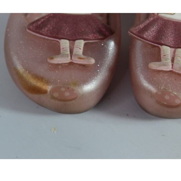 Mini Melissa Ultragirl Pink Ballet Flats Princess Ballerina Shoes Size 10 US - Picture 2 of 8